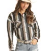 Women's Rock & Roll Cowgirl Snap Front Shirt #B4S3334-C