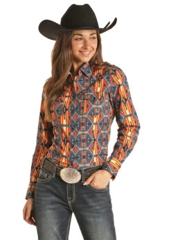 Women's Rock & Roll Cowgirl Snap Front Shirt #RRWSOSR096