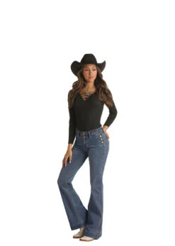 Women's Rock & Roll Cowgirl Mid-Rise Trouser Jean #W8M2682 -Cowgirl Fit Sales Store 10e0bcebb5b76eac29e2e0e7cd33b7d4