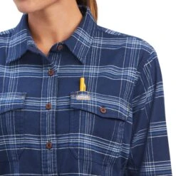 Women's Ariat Rebar Flannel DuraStretch Button Down Work Shirt #10041594 -Cowgirl Fit Sales Store 145f033103823675075f3ed41cfe9520
