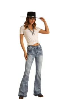 Women's Rock & Roll Cowgirl High Rise Trouser #W8H2533 -Cowgirl Fit Sales Store 1f64153adacef4dea9e47584192dfe65
