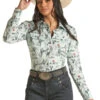 Women's Rock & Roll Cowgirl Dale Brisby Snap Front Shirt #RRWSOSR0Q7