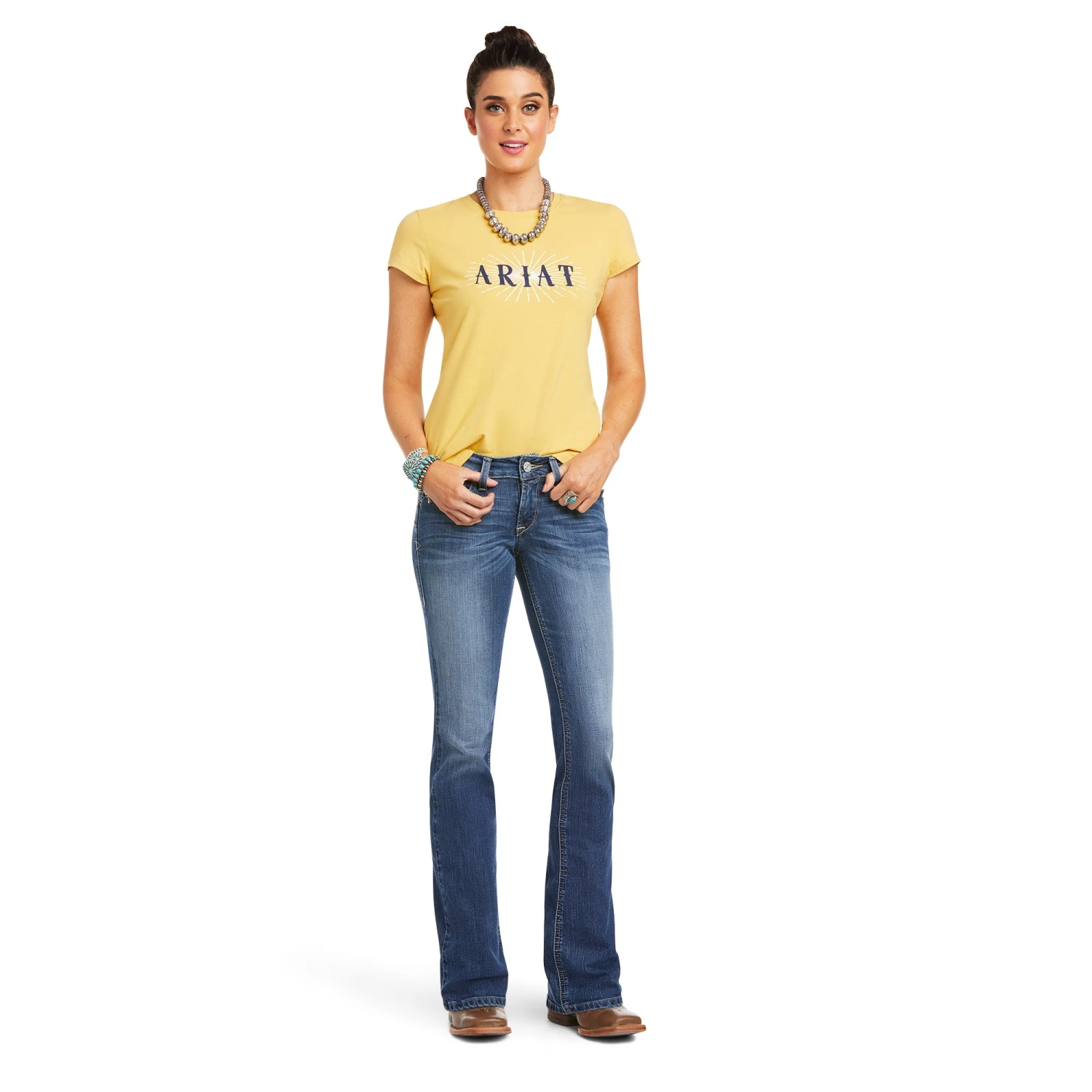 Women's Ariat R.E.A.L. Mid-Rise Samara Boot Cut Jean #10036086 11 Women's Ariat R.E.A.L. Mid-Rise Samara Boot Cut Jean #10036086 - Image 11