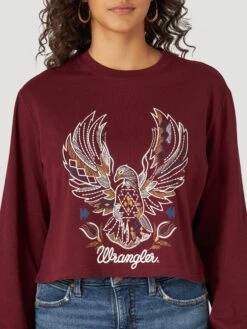 Women's Wrangler Cropped T-Shirt #112321501 -Cowgirl Fit Sales Store 55a8ff4828895f67cd77106a403aa014