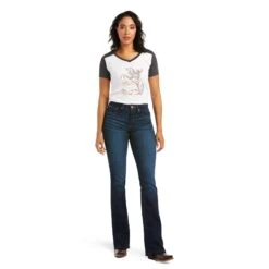 Women's Ariat R.E.A.L. High Rise Ballary Boot Cut Jean #10036813 -Cowgirl Fit Sales Store 5bd605a7a76f1a8807eeb74381843fce