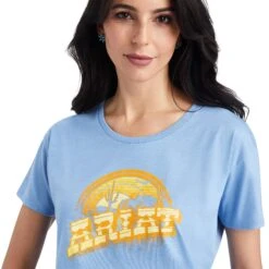 Women's Ariat Sunset Arc T-Shirt #10042719 -Cowgirl Fit Sales Store 5d8e00dc2fb828b17252b183bdd52f51