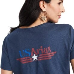 Women's Ariat Americana Retro T-Shirt #10042732 -Cowgirl Fit Sales Store 68baf67a8a803a220273c1a3a9b5be6d
