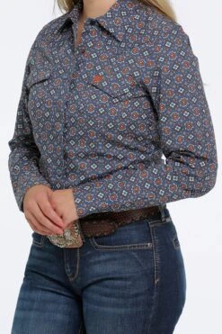 Women's Cinch Snap Front Shirt #MSW9201035BLU