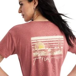 Women's Ariat Sunset Lockup T-Shirt #10042724 -Cowgirl Fit Sales Store 70815c06e1fbe5698b3eaabf2a368982