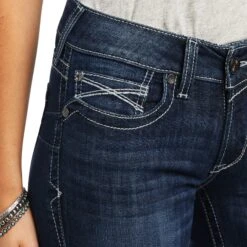 Women's Ariat R.E.A.L. Mid Rise Clarissa Straight Jean #10040797 -Cowgirl Fit Sales Store 7e6c5cbbc5a796ed6df7dcf50943b498