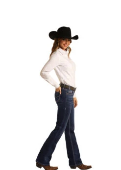 Women's Rock & Roll Cowgirl Riding Boot Cut Jean #W7-4166