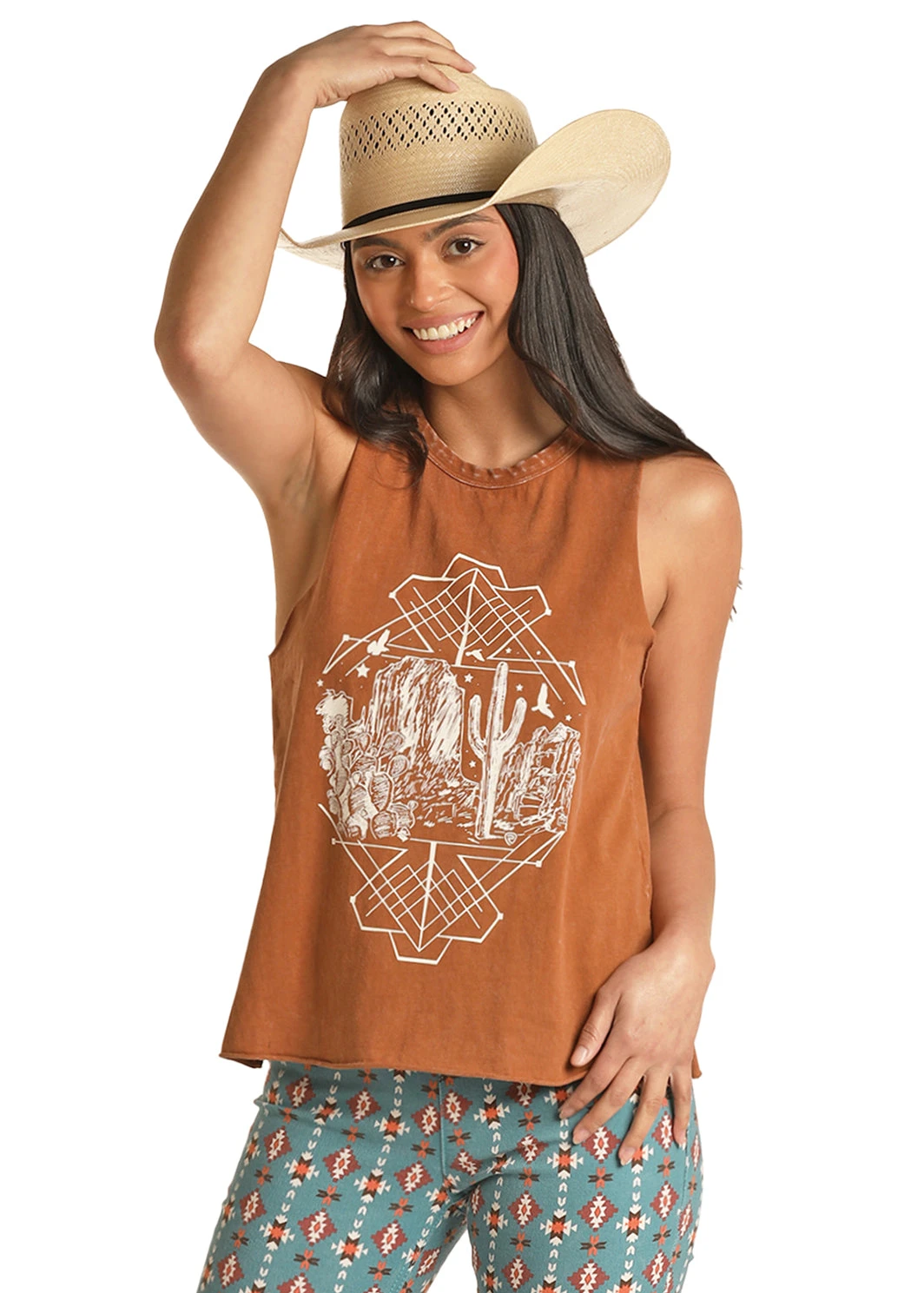 Women's Rock & Roll Cowgirl Tank #RRWT20R0YH 2 Women's Rock & Roll Cowgirl Tank #RRWT20R0YH - Image 2