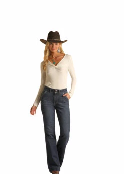 Women's Rock & Roll Cowgirl High Rise Trouser #W8H2687 -Cowgirl Fit Sales Store 9b12b7925f5855916cd63284d0a868aa