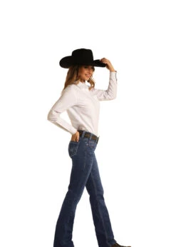 Women's Rock & Roll Cowgirl Riding Boot Cut Jean #W7-6137