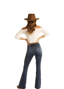 Women's Rock & Roll Cowgirl High Rise Flare Jean #WHN8190 -Cowgirl Fit Sales Store WHN8190 B