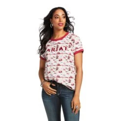 Women's Ariat Yuma Ringer T-Shirt #10039531-C -Cowgirl Fit Sales Store b0601c37152937e9297d05084a7dfeb7