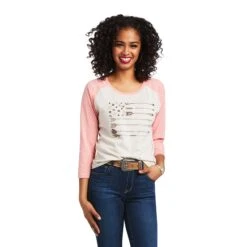 Women's Ariat Arrow Raglan T-Shirt #10039824 -Cowgirl Fit Sales Store be7857e36eeb406ca7cdfd2142066541