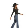 Women's Rock & Roll Cowgirl Mid-Rise Trouser Jean #W8M2682