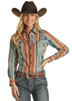 Women's Rock & Roll Cowgirl Snap Front Shirt #RRWSOSR095