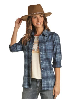 Women's Rock & Roll Cowgirl Snap Front Shirt #B4S1306-C -Cowgirl Fit Sales Store ea1db69e176126695a5411bfaecdc921