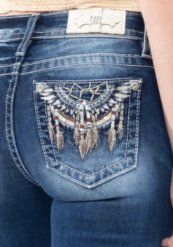 Women's Miss Me Catching Dreams Bootcut Jean #M3833B -Cowgirl Fit Sales Store ec2f62532821d96744fbd9e014c71142