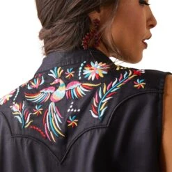 Women's Ariat Connie Sleeveless Snap Front Shirt #10043665 -Cowgirl Fit Sales Store f5412b239dfbbca67a11503728276b36