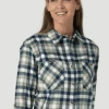Women's Wrangler Riggs Flannel Button Down Shirt #112317244