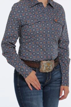 Women's Cinch Snap Front Shirt #MSW9201035BLU -Cowgirl Fit Sales Store fc4f6cc8c4362caeb0879c0c208f9d65