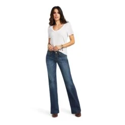 Women's Ariat Trouser Perfect Rise Alana Wide Leg Jean #10040805