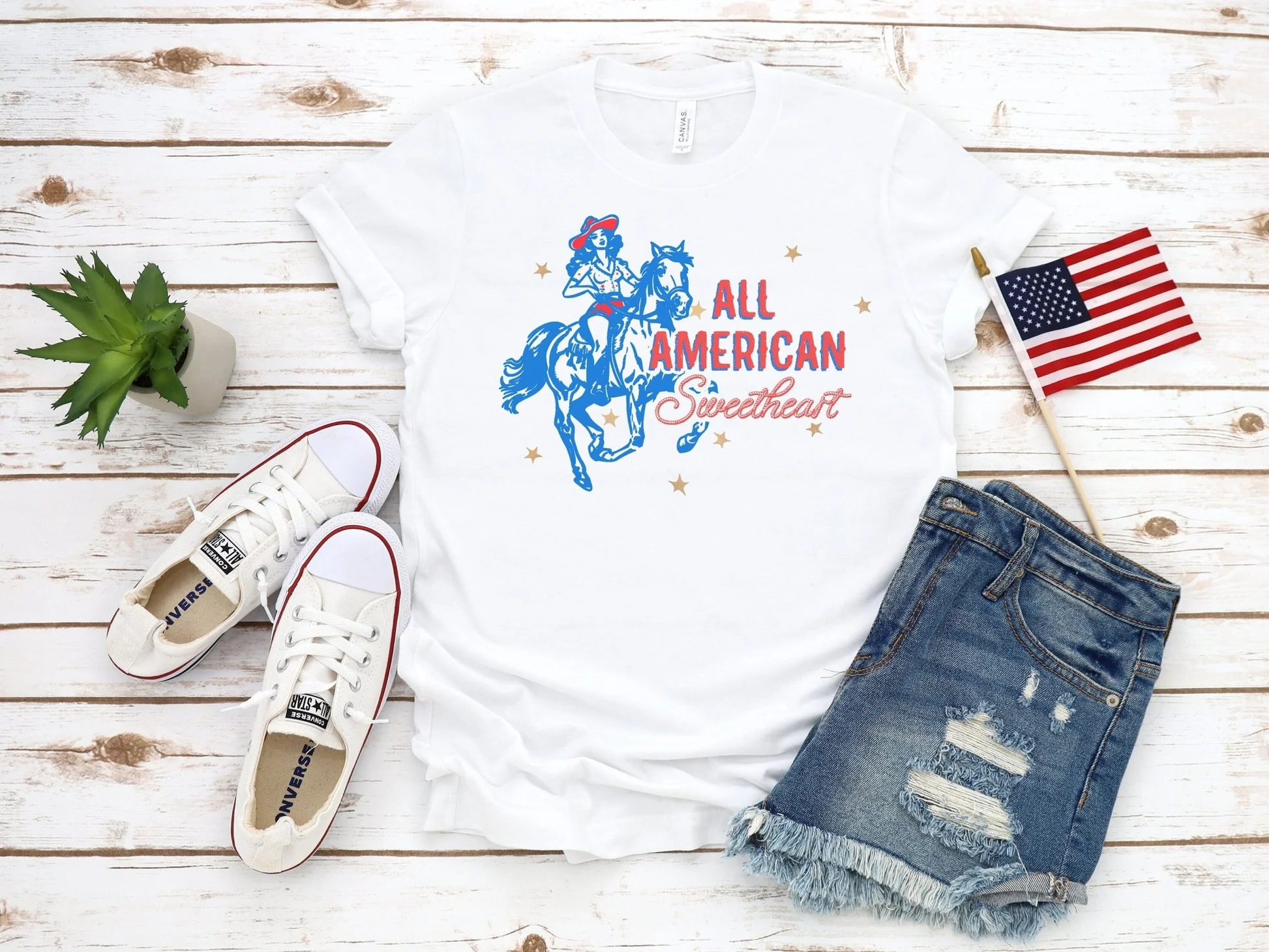 Cowgirl Fit Sales Store -Cowgirl Fit Sales Store all american sweetheart 4th of july patriotic tank western cowgirl 4th of july tee shirt 503751